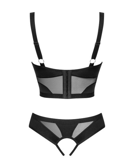 Комплект відкритий Obsessive Chic Amoria set otwarty Чорний M/L | Зображення 5