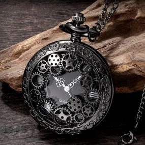 Вінтажний кварцовий годинник на ланцюжку кишенькові шестерні