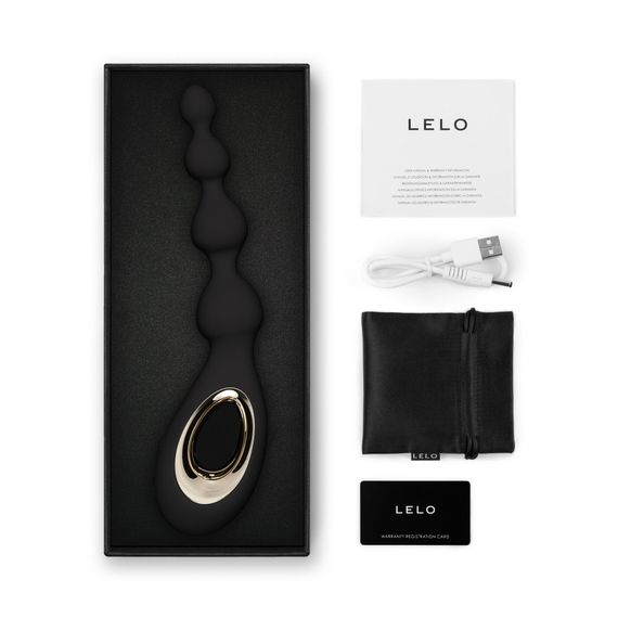 Анальне намисто з вібрацією LELO Soraya Beads Black, різний діаметр намистин, 8 режимів | Зображення 4