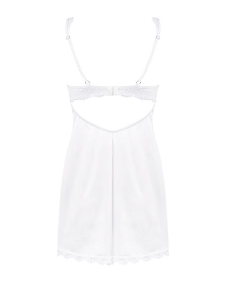 Сорочка Obsessive Amor Blanco chemise Белый S/M | Зображення 7