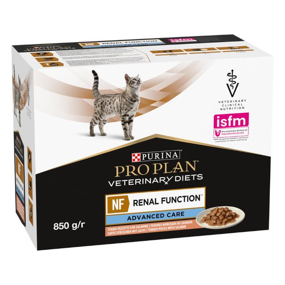 Влажный лечебный корм Purina Pro Plan Veterinary Diets NF Renal для кошек при болезнях почек с лососем 30шт85г | Зображення 2