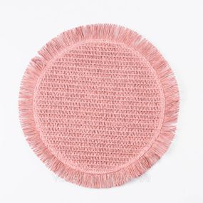 Серветка сервірувальна на стіл кругла Ø38 (см) під тарілки Рожева HP-35-7P