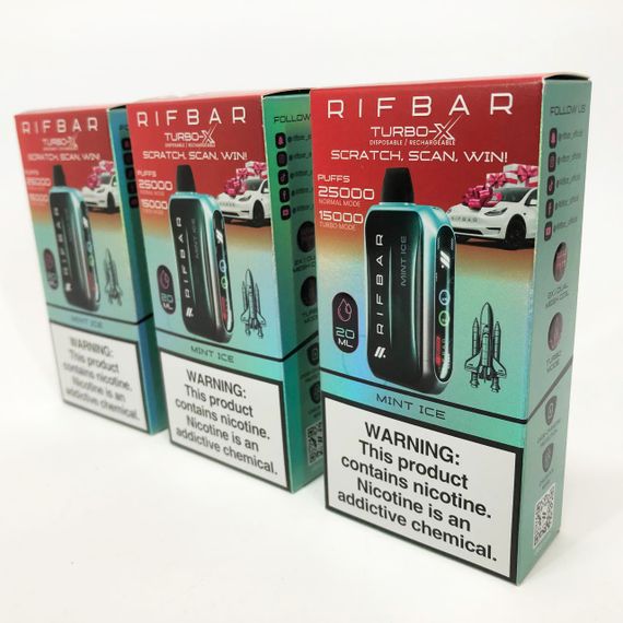 Rif Bar TURBO-X 25000. Мята (Mint Ice) | Зображення 3