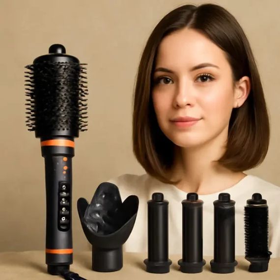 Фен-стайлер VGR V-477 с ионизацией, зеленый, 7в1, 1400 Вт | Зображення 1