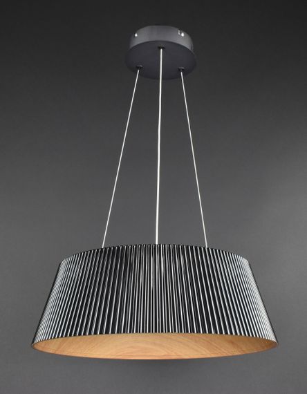 Люстра світлодіодна підвісна LED світильник для квартири на стелю лед з пультом 27574 Чорний 30-100х45х45 см. | Зображення 3