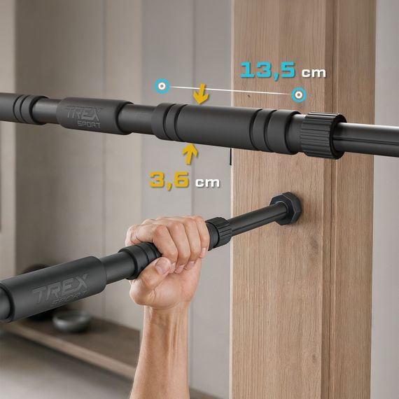 Турнік регульований Trex Sport TX-010PB 60-100см чорний | Зображення 5