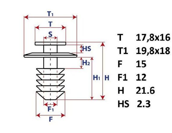 Пістон кріплення молдингу Hyundai/KIA (15210) (877583L000) | Зображення 3