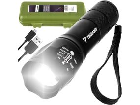 Фонарик (фонарь) ручной TRIZAND L18368 + POWERBANK CREE T6 Micro-USB 5100 mAh Польша!