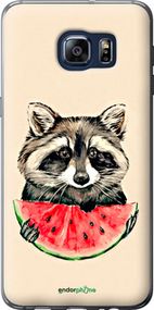 Чохол на Samsung Galaxy S6 Edge Plus G928 Єнотик з кавуном "4605u-189-2448"