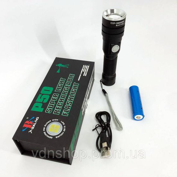 Фонарик police оригинал, Фонарик на юсб зарядкой для дома мощный аккумуляторный для дома TB-98 | Зображення 4