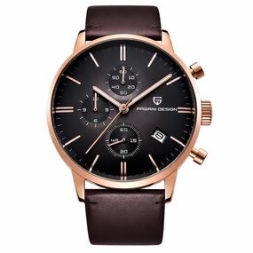 Чоловічий годинник Pagani Design PD-2720 Gold-Black-Brown