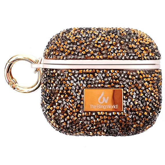 TPU чехол Bling World Rock Diamond для наушников AirPods 3 Золотой