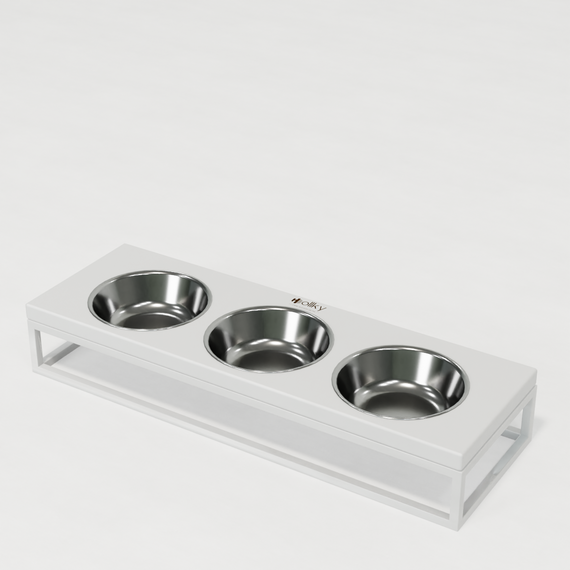 Миски на подставке для котов и маленьких собак Hollky Base Bar (3 × 0,45 л) Bar-54187-WHWH | Зображення 2