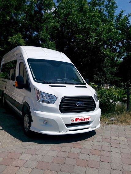 Накладка на передний бампер LED (2014-2019, под покраску) для Ford Transit | Зображення 1