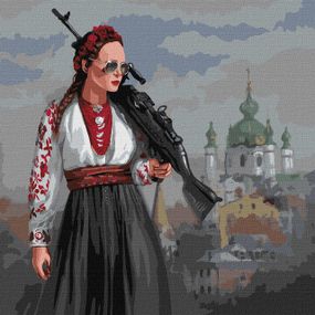Картина по номерам Красавица терпеть не будет!  KHO4869 40х40