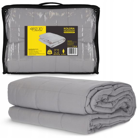 Ковдра важка (обтяжена) 4FIZJO 8 кг 150 x 200 см Grey (P-5907739319791)