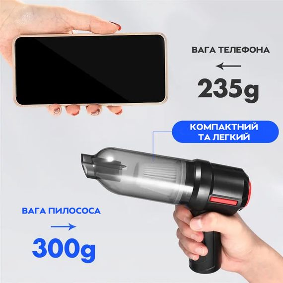Пилесос портативний автомобільний XPRO DK-03/HL-103B чорний (43703-DK-03_405) | Зображення 4