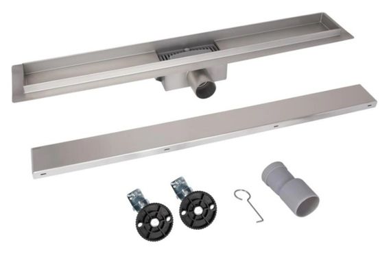 Лінійний трап Q-tap Taurus Tile400 з сухим затвором під плитку 400 мм Qttautile400 | Зображення 2