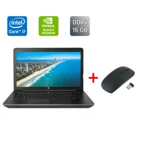 Мобільна робоча станція HP zBook 17 G3 / 17.3" (1920x1080) IPS / Intel Core i7-6820HQ (4 (8) ядра по 2.7 - 3.6 GHz) / 16 GB DDR4 / 512 GB SSD / nVidia Quadro M3000M, 4 GB GDDR5, 256-bit / Fingerprint / WebCam / Windows 10 б/в + Подарунок Миша / USB
