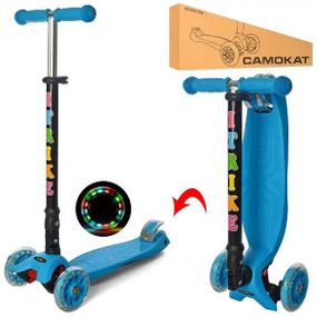 Дитячий Самокат Maxi Scooter складане кермо Блакитний