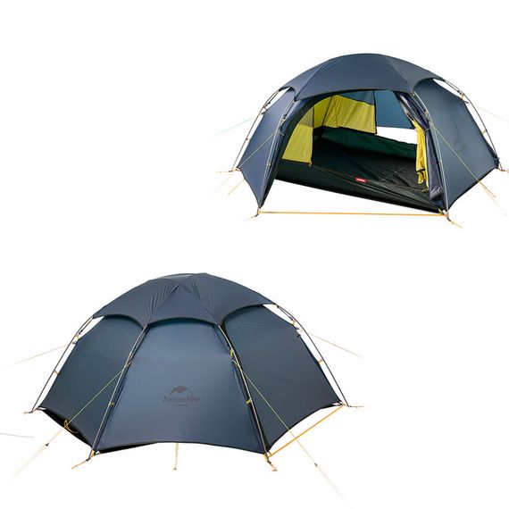 Намет двомісний зі сферичним куполом Naturehike Cloud Peak 2 NH19K240-Y, 15D, темно-синій | Зображення 2