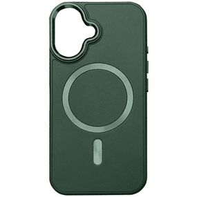 Шкіряний чохол SnapCase with Magnetic Fit для Apple iPhone 16 (6.1") Green