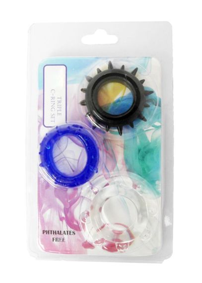 Набір ерекційних кілець - Triple C-Ring Set Color