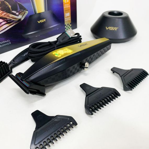 Беспроводной профессиональный триммер для мужской стрижки VGR V-992, Набор машинок для стрижки JY-54 | Зображення 3