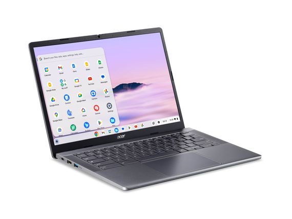 Ноутбук Acer Chromebook Plus CB514-4H 14' FHD IPS, Intel i3-N305, 8GB, F512GB, UMA, ChromeOS, сірий (NX.KUZEU.001) | Зображення 3