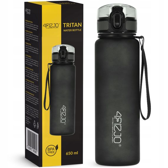 Пляшка для води спортивна 4FIZJO 650 мл Black (P-5905973403733)