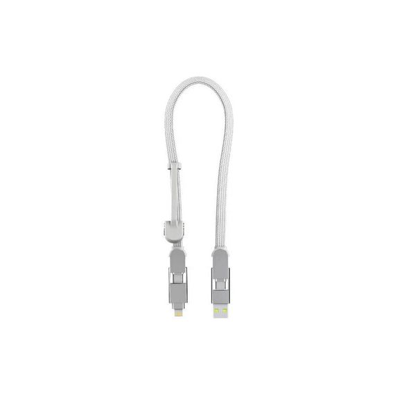 Дата кабель 6in1 inCharge XL 0.3m white Rolling Square (XLS02R)