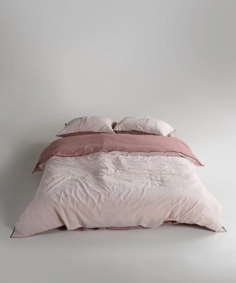 Постельное белье Limasso Stonewashed Essualte 200 х 220 см Pristine - Old Rose | Зображення 2
