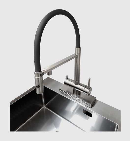 Кухонний змішувач Fabiano FKMC 3124 Inox (Cascad) 8231.403.1544 | Зображення 1