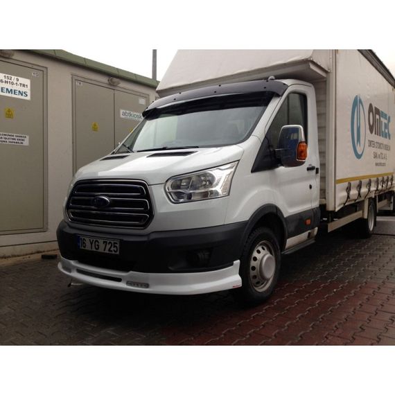 Козирьок на лобове скло (чорний глянець, 5мм) для Ford Transit 2014-2024 рр | Зображення 1