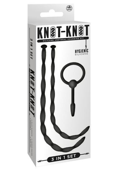 Набір чорних уретральних катетерів NMC Knot Knot XL із силікону з намистинами, XL sexstyle | Зображення 3