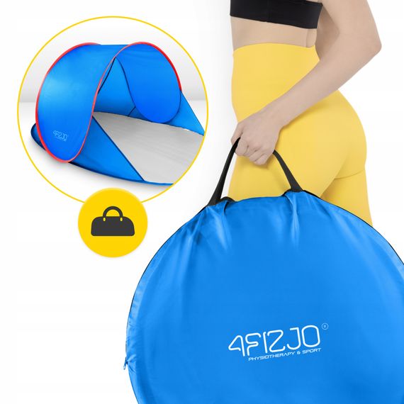 Намет пляжний 4FIZJO Pop-Up 195 x 120 см саморозкладний Blue/Red (P-5905973405164) | Зображення 7