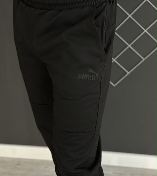 Комплект 3 в 1 Демісезонний спортивний костюм Puma кофта на змійці хакі + чорні штани (двонитка) + Футболка чорна Puma | Зображення 7