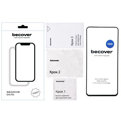 Стекло защитное BeCover Motorola Moto G35 10D Black (712715) | Зображення 2