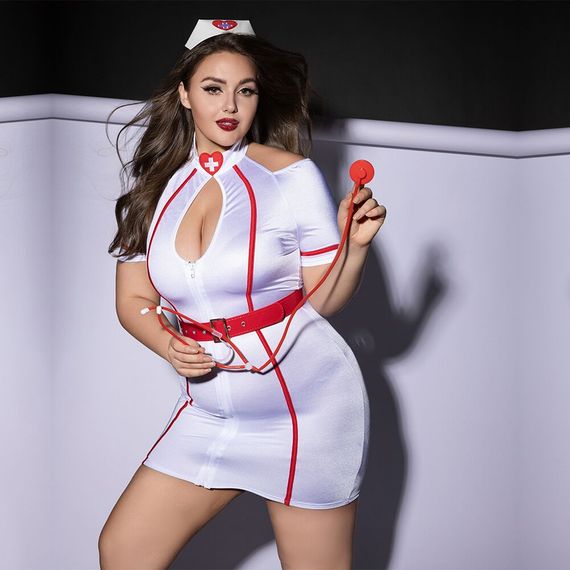Еротичний костюм медсестри JSY P61115 Plus Size | Зображення 1