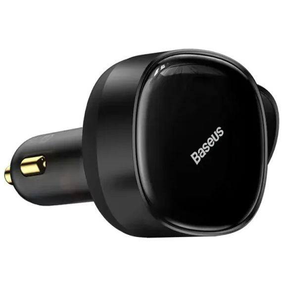 АЗП Baseus Enjoyment PD33W with retractable cables (2USB-C) (C00035500111) Black | Зображення 1