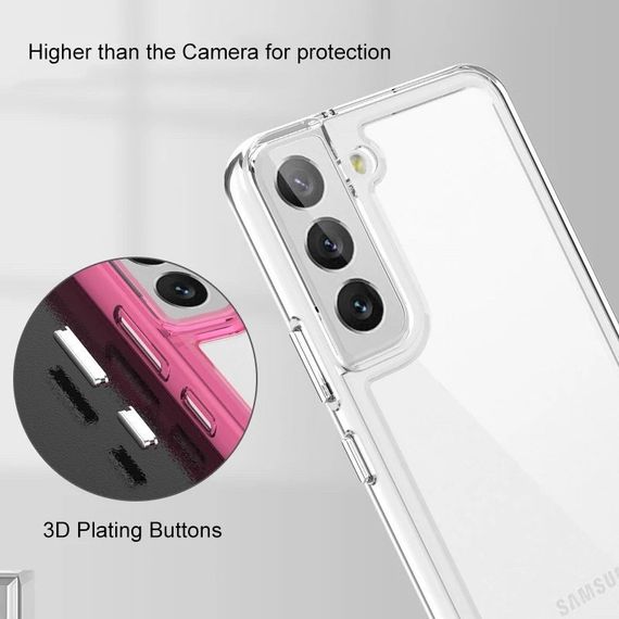 Чохол TPU+PC Clear 2.0 mm metal buttons для Samsung Galaxy S23+, Прозорий | Зображення 1