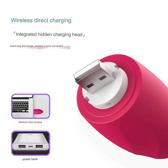 Віброяйце вагінальне "USB EGG", колір яскравий рожевий, 10 режимів вібрації sexstyle | Зображення 3