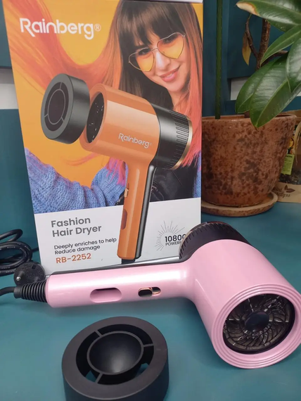 Потужний фен Fashion Hair Dryer Rainberg RB — 2252 | Зображення 1
