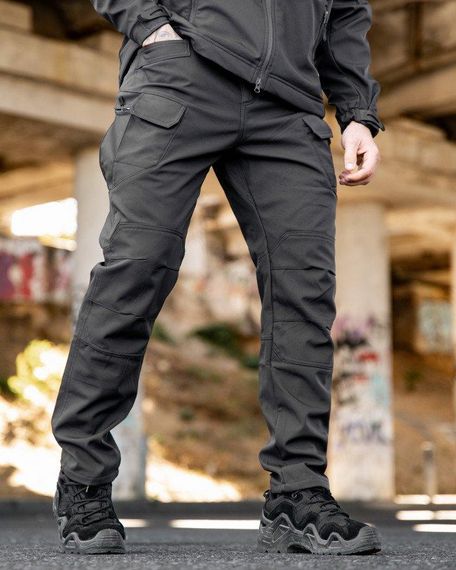 Міські тактичні штани MAXIMUS софтшел darck grey ПП7987 | Зображення 1