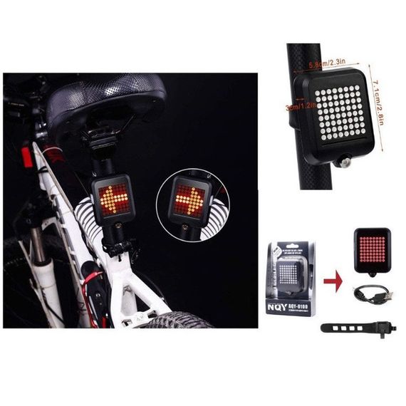 Мигалка задняя на аккумуляторе для велосипеда, Фонари для велосипеда с поворотниками KY-68 | Зображення 9