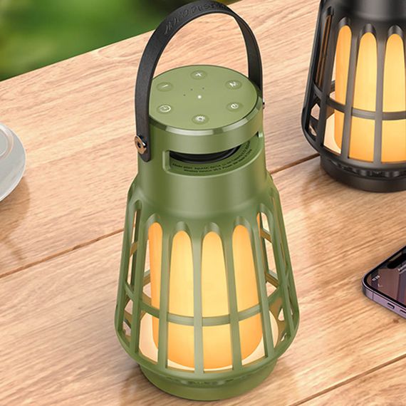 Bluetooth Колонка Hoco BS61 Wild fun outdoor campinh light Olive Green | Зображення 1