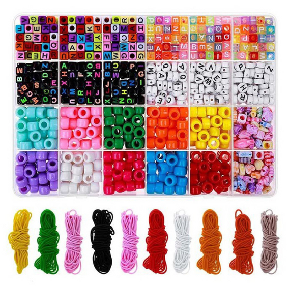 Набір для творчості "Бісер" 1199-80 намистини, гумка, пластикова коробка