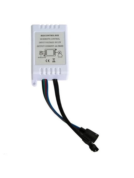 Світлодіодна стрічка SMD 3528 RGB (54 LED/m) 5 метрів на силіконі з блоком та пультом керування різнокольорова (повний комплект) | Зображення 2