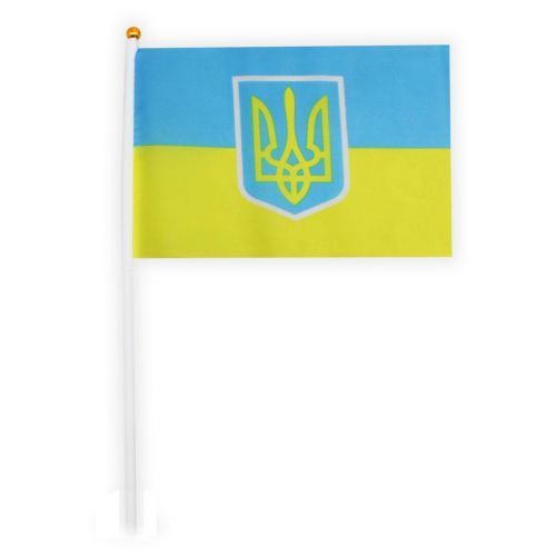 Прапор України з тризубом 20*15 см на паличці