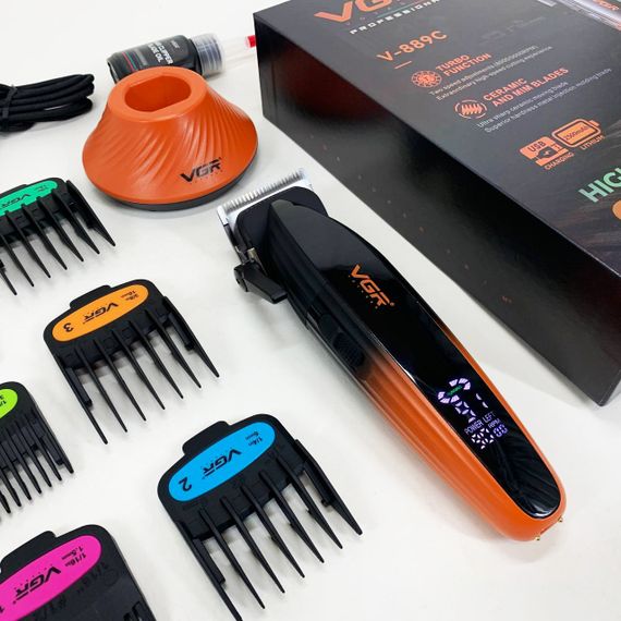 Машинка для стрижки волосся VGR V-889C керамічні леза 9000RPM | Зображення 9